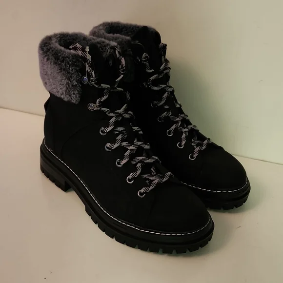 Time and Tru Memory Foam Heay Duty Womens Black Fashion/Winter Boots, Work Boots - Picture 6 of 8
